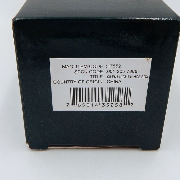 Thomas Kinkade Silent Night Christmas Cottage III Hinge Box Ornament Trinket - Picture 8 of 8